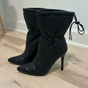 New leather like booties size 8